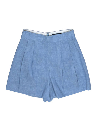 Current Boutique-BCBG Max Azria - Light Blue Chambray High Waisted Shorts Sz XS