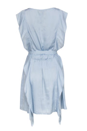 Current Boutique-BCBG Max Azria - Light Blue Ruffle Dress w/ Belt Sz M