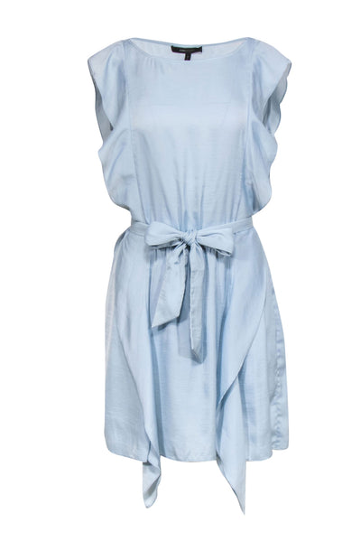 Current Boutique-BCBG Max Azria - Light Blue Ruffle Dress w/ Belt Sz M