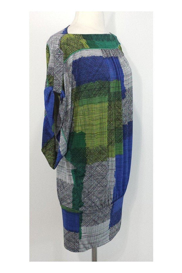 Current Boutique-BCBG Max Azria - Line Print Flutter Sleeve Shirt Dress Sz XS