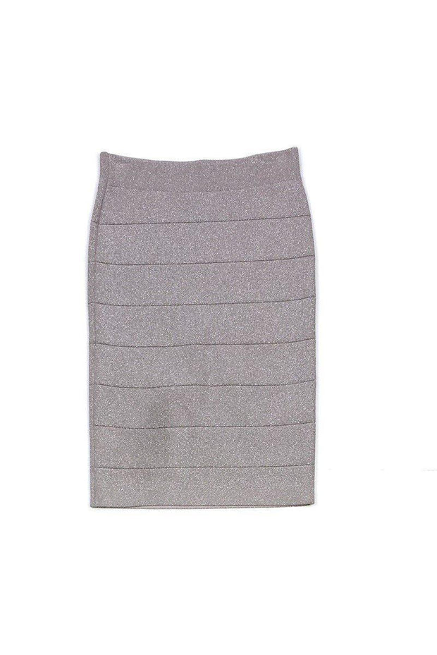 Current Boutique-BCBG Max Azria - Metallic Blush Pink Bandage Skirt Sz XS