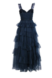 Current Boutique-BCBG Max Azria - Navy Tulle & Tiered Maxi Dress Sz 4