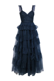 Current Boutique-BCBG Max Azria - Navy Tulle & Tiered Maxi Dress Sz 4