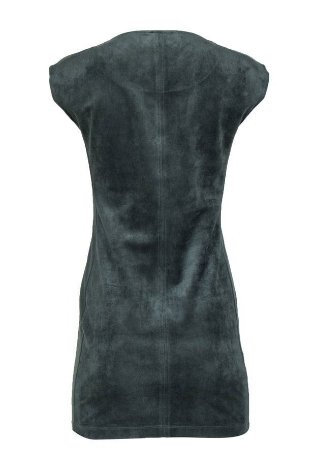 Current Boutique-BCBG Max Azria - Olive Green Side Panel Mini Dress w/ Zipper Accent Sz XXS