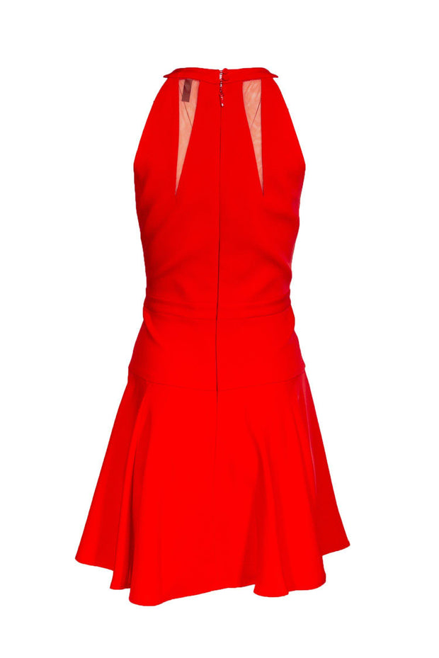 Current Boutique-BCBG Max Azria - Red High Dress w/ Mesh Inserts Sz 8