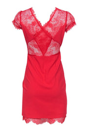 Current Boutique-BCBG Max Azria - Red Lace Cutout Sheath Dress Sz 10