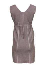 Current Boutique-BCBG Max Azria - Silver Sparkly Metallic Sleeveless Bodycon Dress Sz L