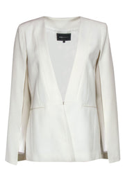 Current Boutique-BCBG Max Azria - White Clasped Caped "Upas" Blazer Sz M