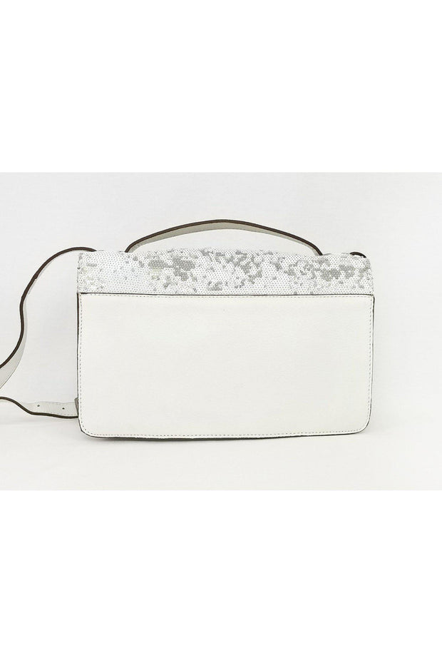 Current Boutique-BCBG Max Azria - White Leather Sequin Crossbody