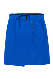 Current Boutique-BOSS Hugo Boss - Blue Wrap-Style Pencil Skirt w/ Belt Sz 10