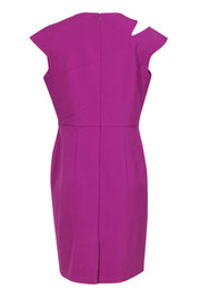 Current Boutique-BOSS Hugo Boss - Purple Cap Sleeve Sheath Dress w/ Shoulder Cutout Sz 12