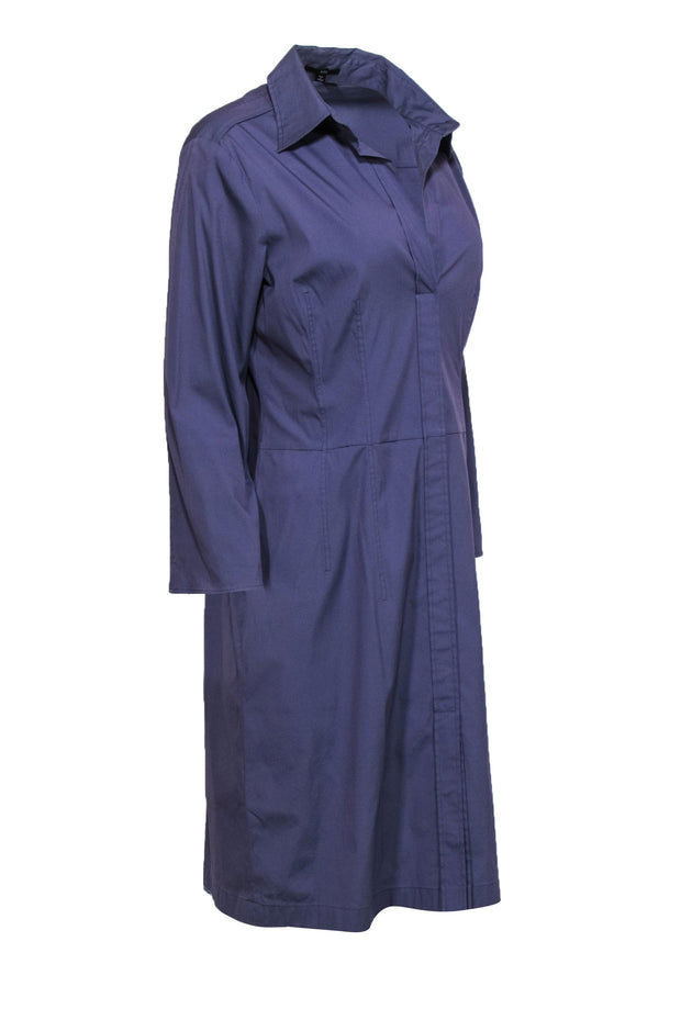 Current Boutique-BOSS Hugo Boss - Purple Long Sleeve Shirtdress Sz 12