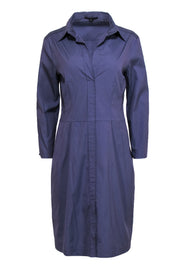 Current Boutique-BOSS Hugo Boss - Purple Long Sleeve Shirtdress Sz 12