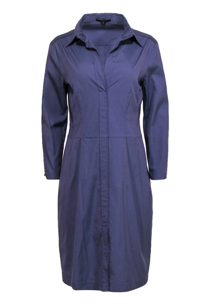 Current Boutique-BOSS Hugo Boss - Purple Long Sleeve Shirtdress Sz 12