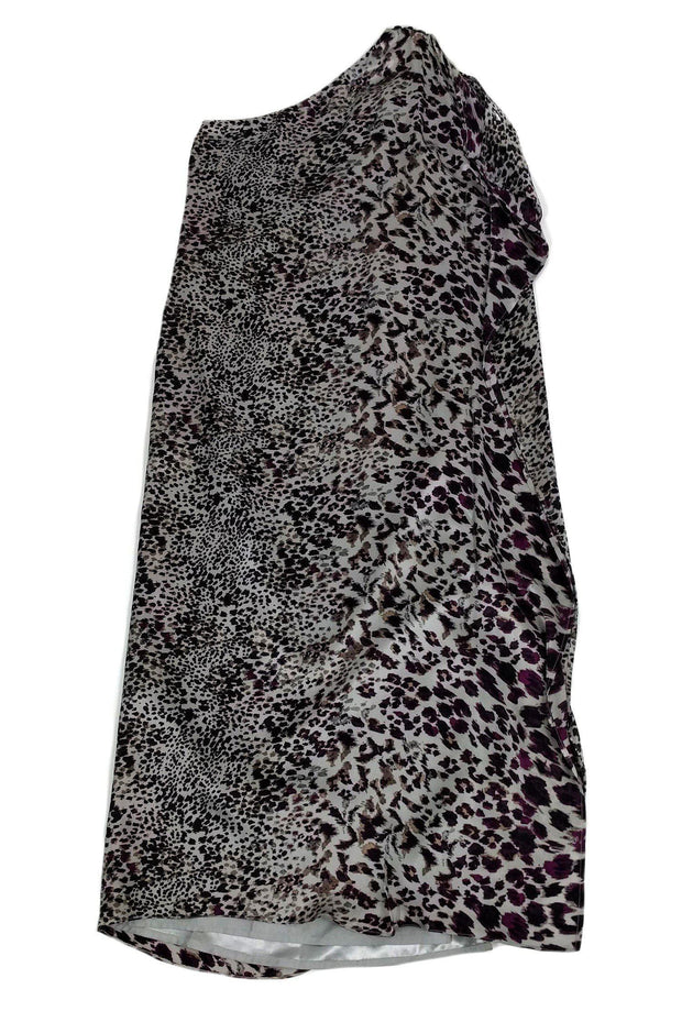 Current Boutique-Badgley Mischka - Animal Print One Shoulder Maxi Sz XS