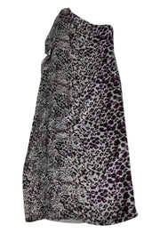 Current Boutique-Badgley Mischka - Animal Print One Shoulder Maxi Sz XS