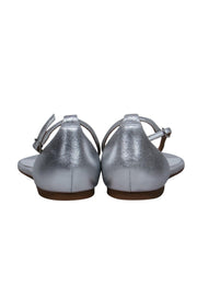 Current Boutique-Badgley Mischka - Silver Rhinestone Thong Sandals Sz 7.5