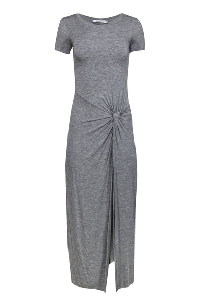 Current Boutique-Bailey 44 - Gray Short Sleeve Maxi Dress w/ Gathered Side Sz XS