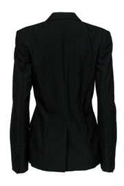 Current Boutique-Balenciaga - Black Peak Lapel Smoking Jacking Sz 10