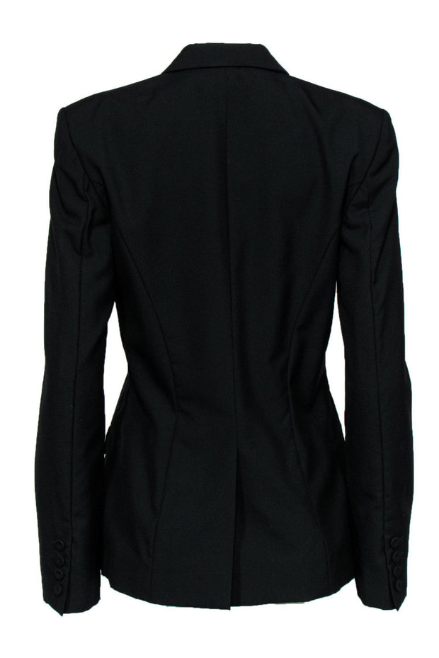 Current Boutique-Balenciaga - Black Peak Lapel Smoking Jacking Sz 10