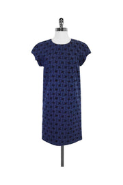 Current Boutique-Bally - Blue & Black Textured Cotton Blend Dress Sz 4