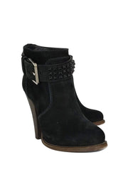 Current Boutique-Barbara Bui - Black Nubuck Studded Booties Sz 7.5