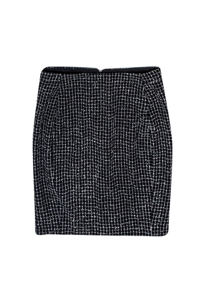 Current Boutique-Barney's New York - Black & White Tweed Pencil Skirt Sz 2