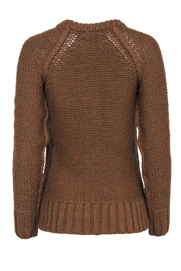 Current Boutique-Barney's New York - Light Brown Chunky Knit Alpaca Wool Sweater Sz XS