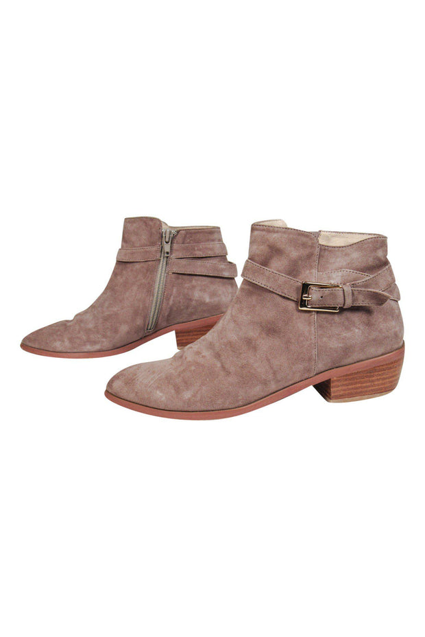 Current Boutique-Barney's New York - Taupe Suede Ankle Booties Sz 6