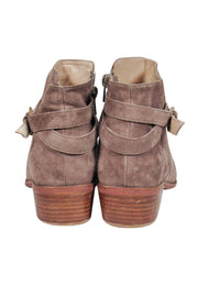 Current Boutique-Barney's New York - Taupe Suede Ankle Booties Sz 6