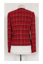 Current Boutique-Basler - Red Plaid Tweed Jacket Sz 8