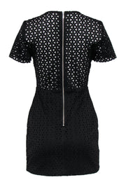 Current Boutique-Bec & Bridge - Black Eyelet Sheath Dress w/ Cutout Sz 6