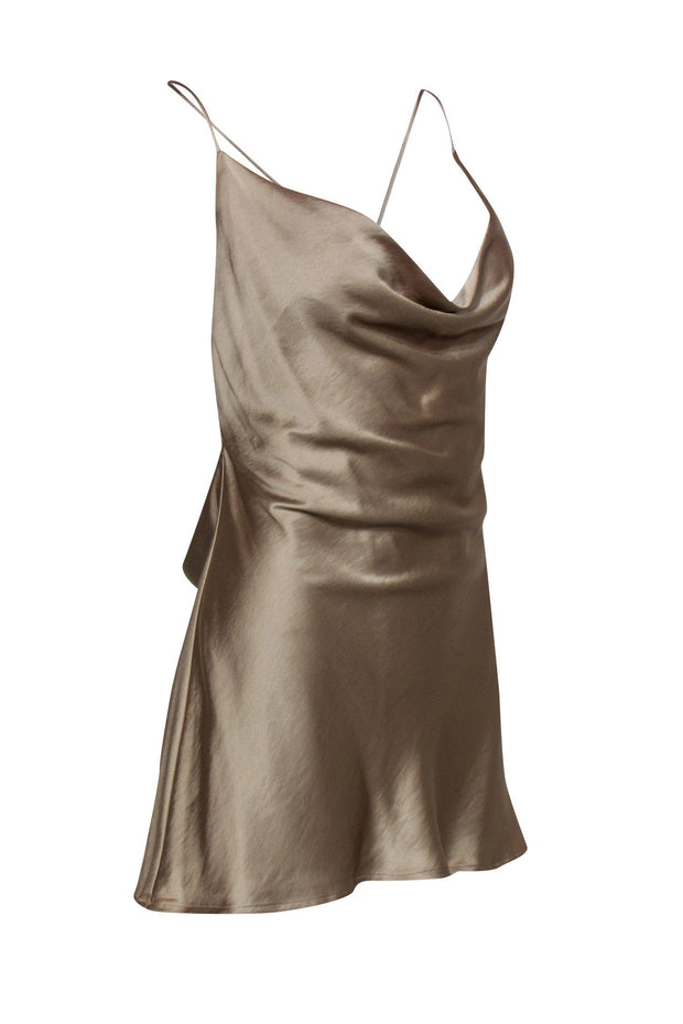 Current Boutique-Bec & Bridge - Champagne Sleeveless Slip Dress w/ Crisscross Back Sz 6