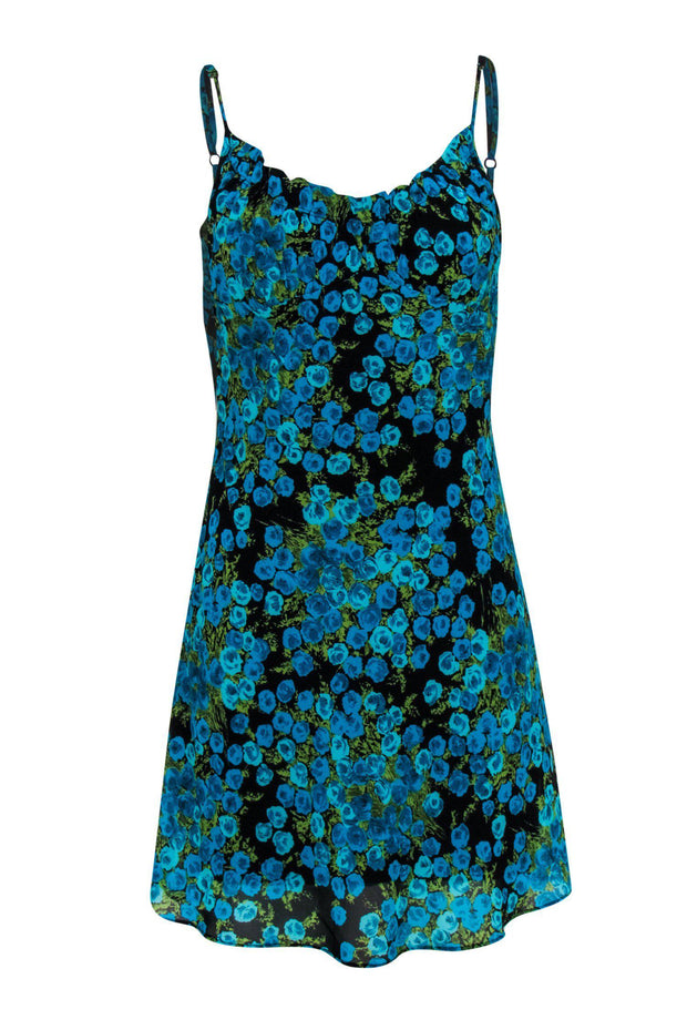 Current Boutique-Betsey Johnson - Blue Rose Printed Sundress Sz S