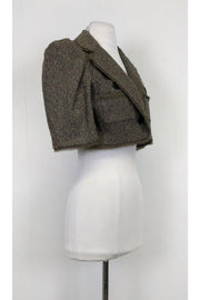 Current Boutique-Bill Blass - Brown Crop Top Jacket Sz 2