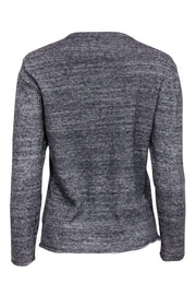 Current Boutique-Billy Reid - Heather Grey Henley Sweater Sz S