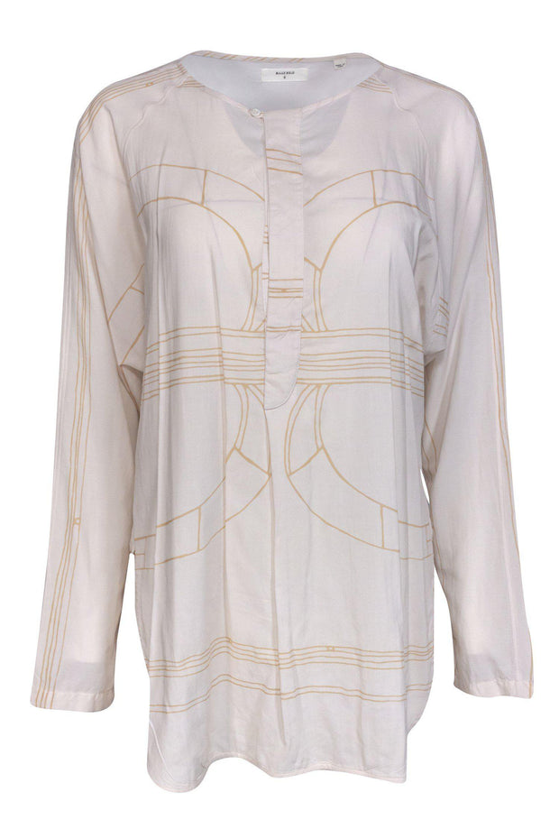 Current Boutique-Billy Reid - Ivory Cotton Blend Button-Up Shirt Sz S