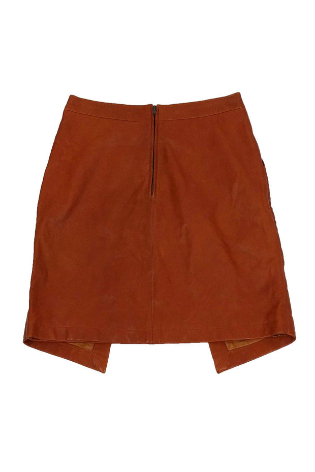 Current Boutique-Billy Reid - Orange Lorel Leather Skirt Sz 2