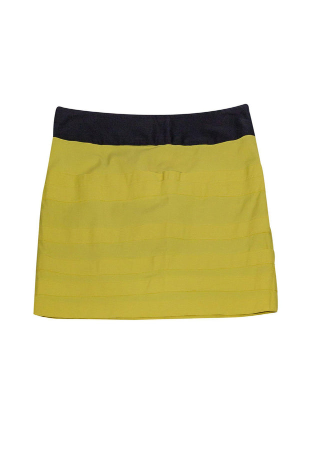 Current Boutique-Black Halo - Chartreuse Ruffle Skirt Sz 2