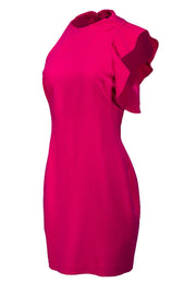 Current Boutique-Black Halo - Pink Ruffle Sleeve Dress Sz 10