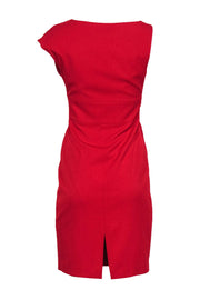 Current Boutique-Black Halo - Red Gathered Shoulder Sheath Dress Sz 4