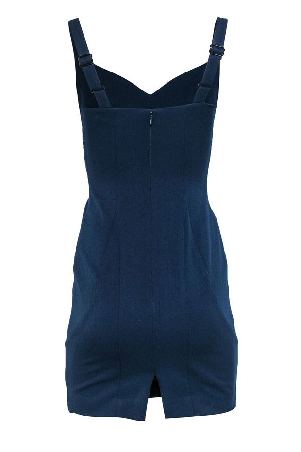 Current Boutique-Black Halo - Smoky Blue Bodycon Dress w/ Hardware Accents Sz 0