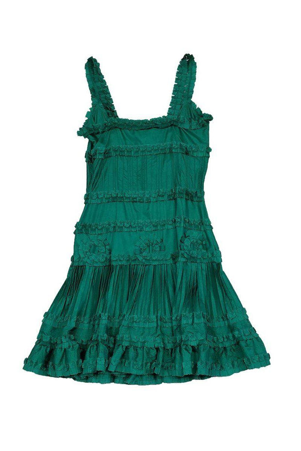 Current Boutique-Blumarine - Bright Green Silk Dress Sz 4