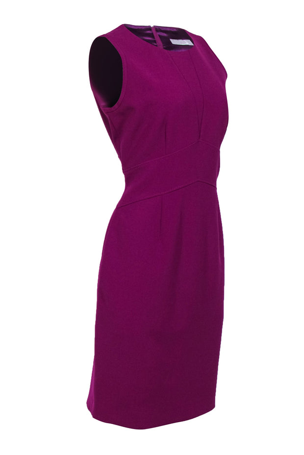 Current Boutique-Boss Hugo Boss - Magenta Fitted Sheath Dress w/ Defined Waistline Sz 8