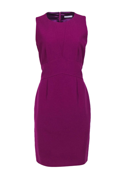 Current Boutique-Boss Hugo Boss - Magenta Fitted Sheath Dress w/ Defined Waistline Sz 8