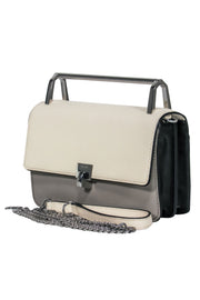 Current Boutique-Botkier - Ivory & Black "Lennox" Convertible Crossbody w/ Bar Handle