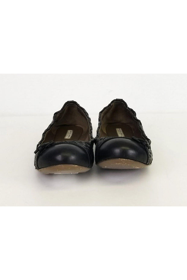 Current Boutique-Bottega Veneta - Black Woven Flats Sz 6.5