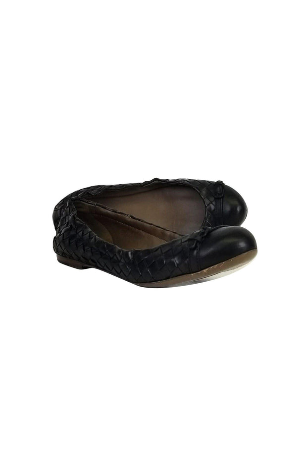 Current Boutique-Bottega Veneta - Black Woven Flats Sz 6.5