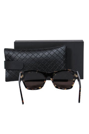 Current Boutique-Bottega Veneta - Brown Tortoise Shell Wayfarer Sunglasses