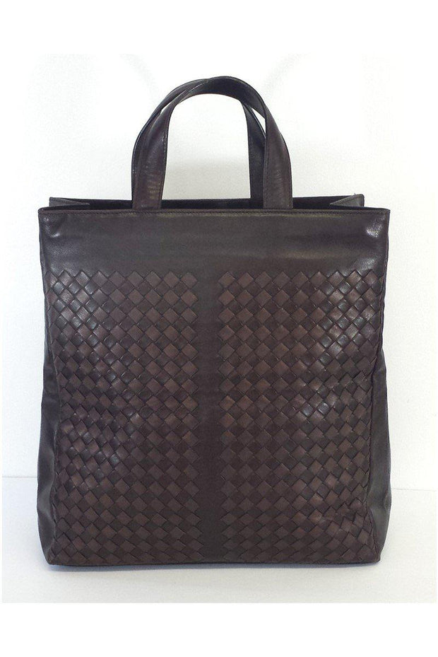 Current Boutique-Bottega Veneta - Brown Woven Leather Tote Bag